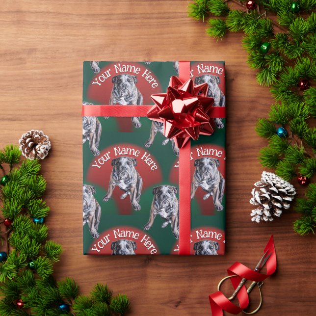 Papel De Presente Papel personalizado de moldagem de papel para cães (Presente de Natal)