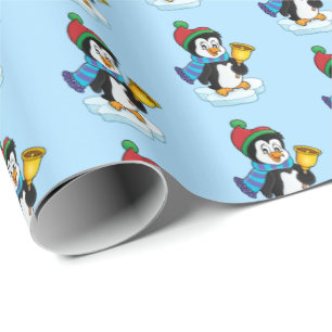 Papel De Presente Papel-Pinguim para moldagem de Natal