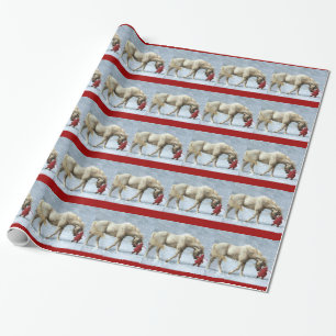 Papel De Presente Papel-presente de Natal para Cavalo e Garota