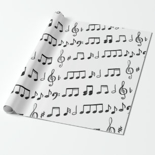 Papel De Presente Papel-presente para notas de música em folha