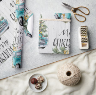 Papel De Presente Papel Rustic Farmhouse Truck Wraps