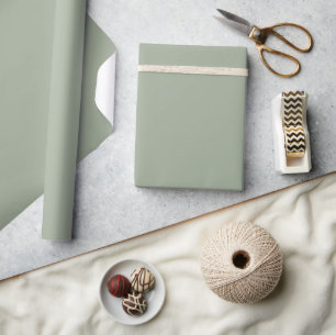 Papel De Presente Papel Sage Green Solid Color Wraping