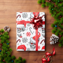 Papel Skully Claus Wraps de Natal
