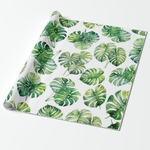 Papel De Presente Papel Tropical Monstera Wraping