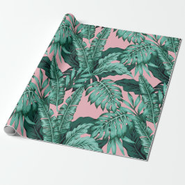 Papel De Presente Papel Tropical Rosa