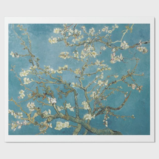 PAPEL DE PRESENTE PAPEL: VINCENT VAN GOGH, ALMOND BLOSSOM (Aberto)