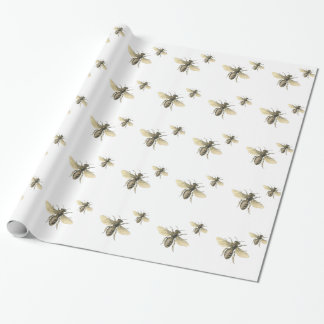Papel De Presente Papel Vintage Honey Bee Design Wraping