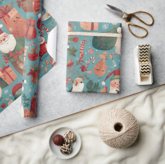 Papel De Presente Papel Whimsical Christmas Wraping Paper