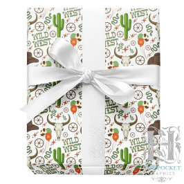 Papel De Presente Papel Wild West Wrapping