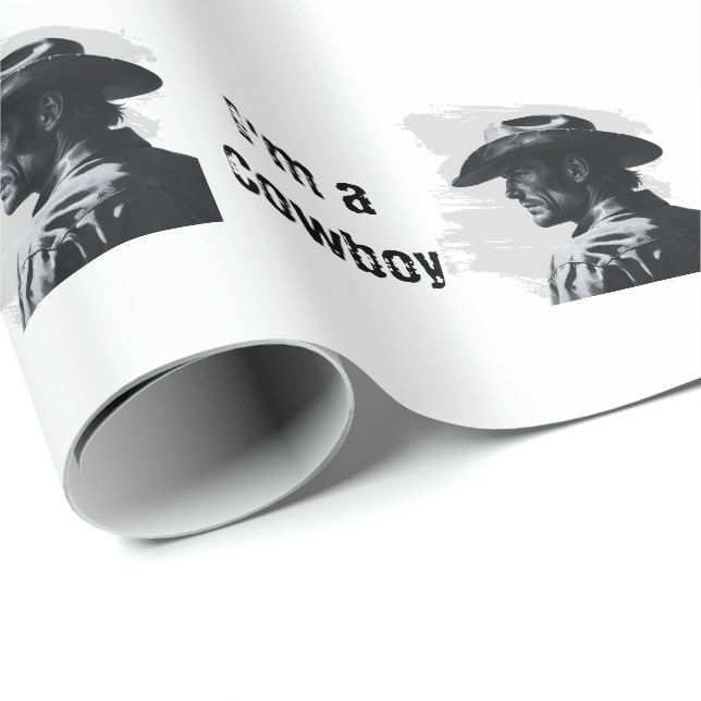 Papel De Presente Papel Wrapboy Ocidental | Presentes para ele (Ponta do rolo)