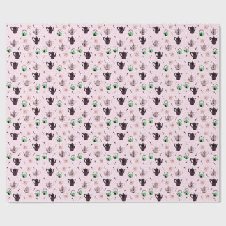 Papel De Presente Papel wraping do teste padrão do bule