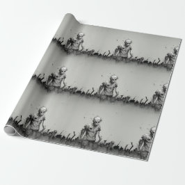 Papel De Presente Papel Zombiefied Wrapping