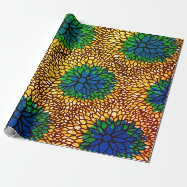 Papel De Presente Papier cadeau Wax Africain (Desenrolado)