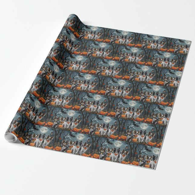 Papel De Presente Papillon Halloween Assustador (Desenrolado)