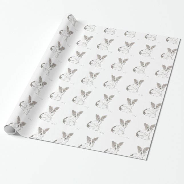 Papel De Presente Papillon Sketch Wallpaper (Desenrolado)