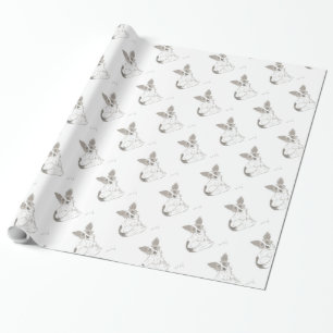 Papel De Presente Papillon Sketch Wrapper Paper
