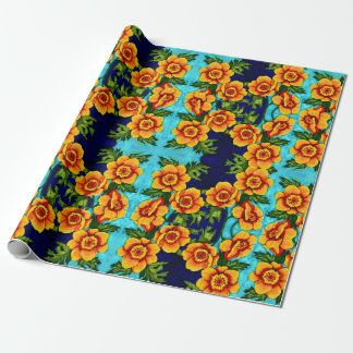 Papel De Presente Papoulas Fantasia