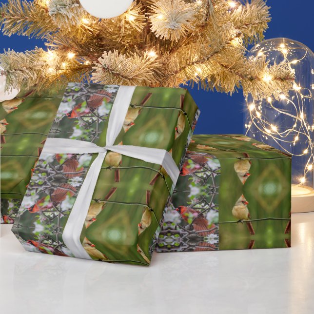 Papel De Presente Par Cardinal do norte (Feriados)