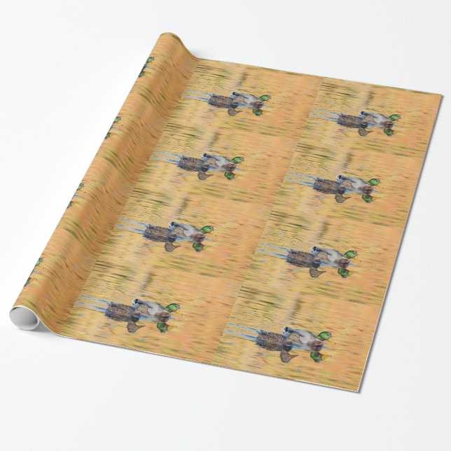 Papel De Presente Par de Mallards (Desenrolado)