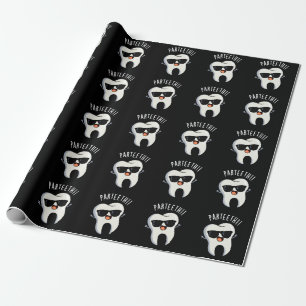 Papel De Presente Par-teeth Piadas Dentárias Engraçadas com Fundo Es