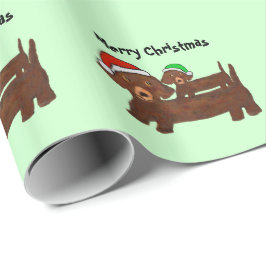 Papel De Presente Para fora Dachshunds Decked