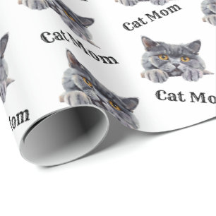Papel de Presente para Mãe de Gato British Shortha