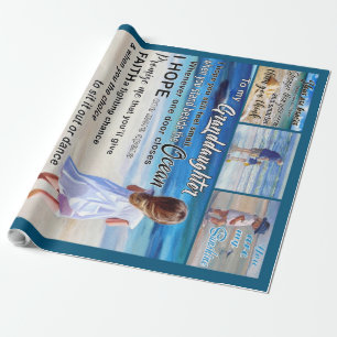 Papel De Presente Para Minha Neta Praia E Mar Minha Luz