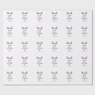 Papel De Presente Parabéns à futura Sra. adicione o nome da noiva ro