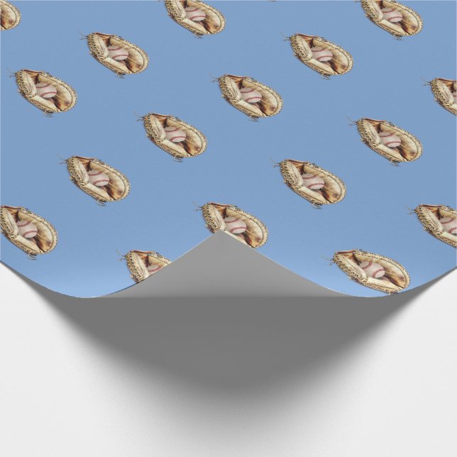 Papel De Presente Parabéns beisebol de luva (Ponta)