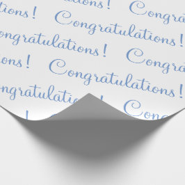 Papel De Presente Parabéns Casamento Bebê Azul Chá de Fraldas