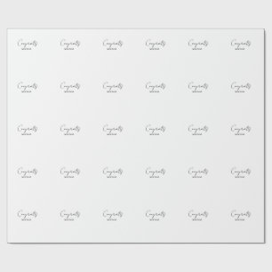 Papel De Presente Parabéns congratulações graduado nome data