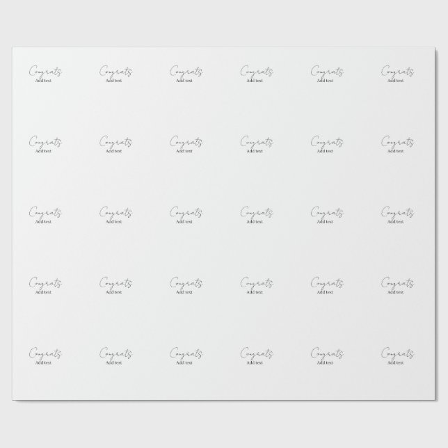 Papel De Presente Parabéns congratulações graduado nome data  (Aberto)