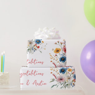 Papel De Presente Parabéns de Casamentos/Chás