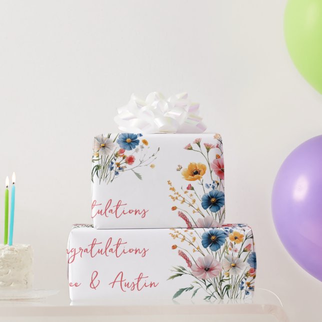 Papel De Presente Parabéns de Casamentos/Chás (Presentes para festas)