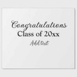 Papel De Presente Parabéns de graduação simples, adicionar classes m