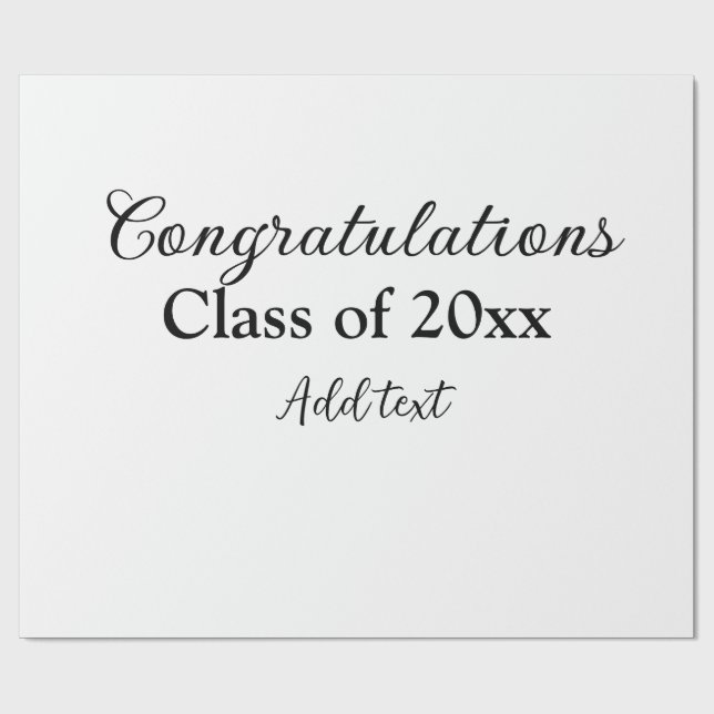 Papel De Presente Parabéns de graduação simples, adicionar classes m (Aberto)