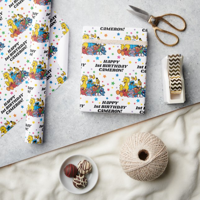 Papel De Presente Parabéns de Sésamo Personalizados (Artesanato)