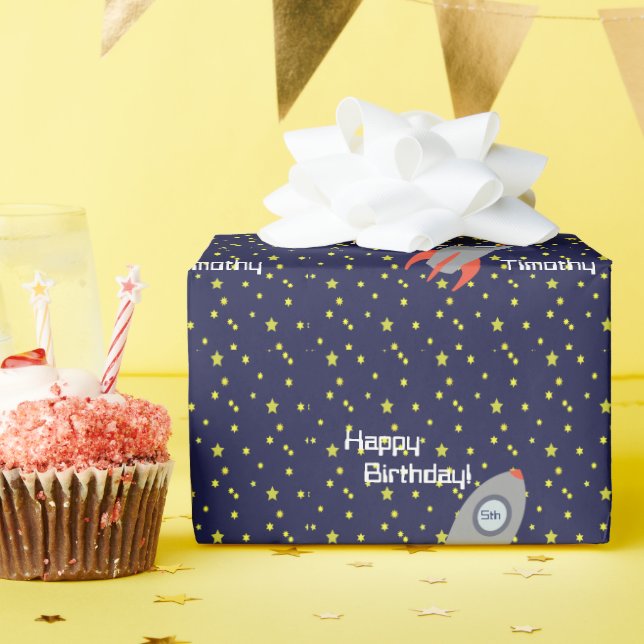 Papel De Presente Parabéns do navio rochoso (Festa de aniversário)