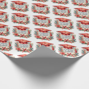 Papel De Presente Parabéns Formando, Boné de formatura e Diploma