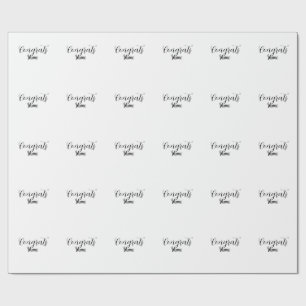 Papel De Presente Parabéns graduado nome simples minimal ano turma 