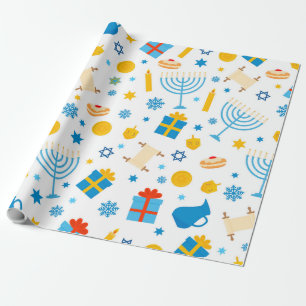 Papel De Presente Parabéns Hanukkah