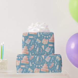 Papel De Presente Parabéns Padrão