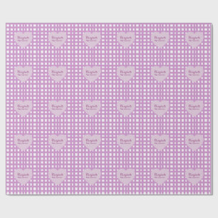 Papel De Presente Parabéns simples minimalista graduação roxo s