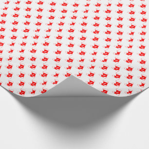 Papel De Presente Parada de Natal Vermelho