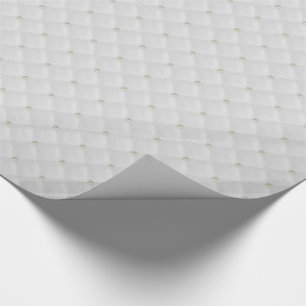 Papel De Presente Parafuso prisioneiro branco da pérola acolchoado