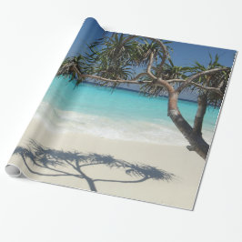 Papel De Presente Paraíso Sunny Tropical Beach Ocean