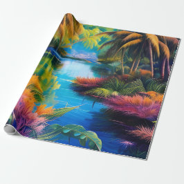 Papel De Presente Paraíso Tropical II