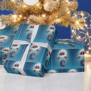 Papel De Presente Paraquedas entregando presente de Natal