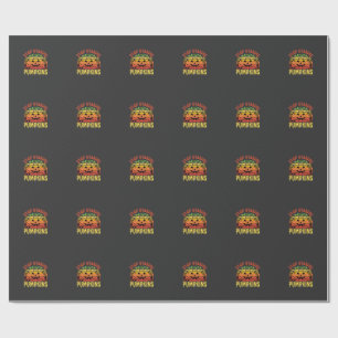 Papel De Presente Parar de Olhar para Minhas Abóboras de Halloween D