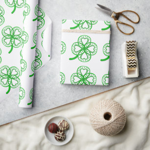 Papel De Presente Parcela de Coração de Vestido Verde Escolher Mol
